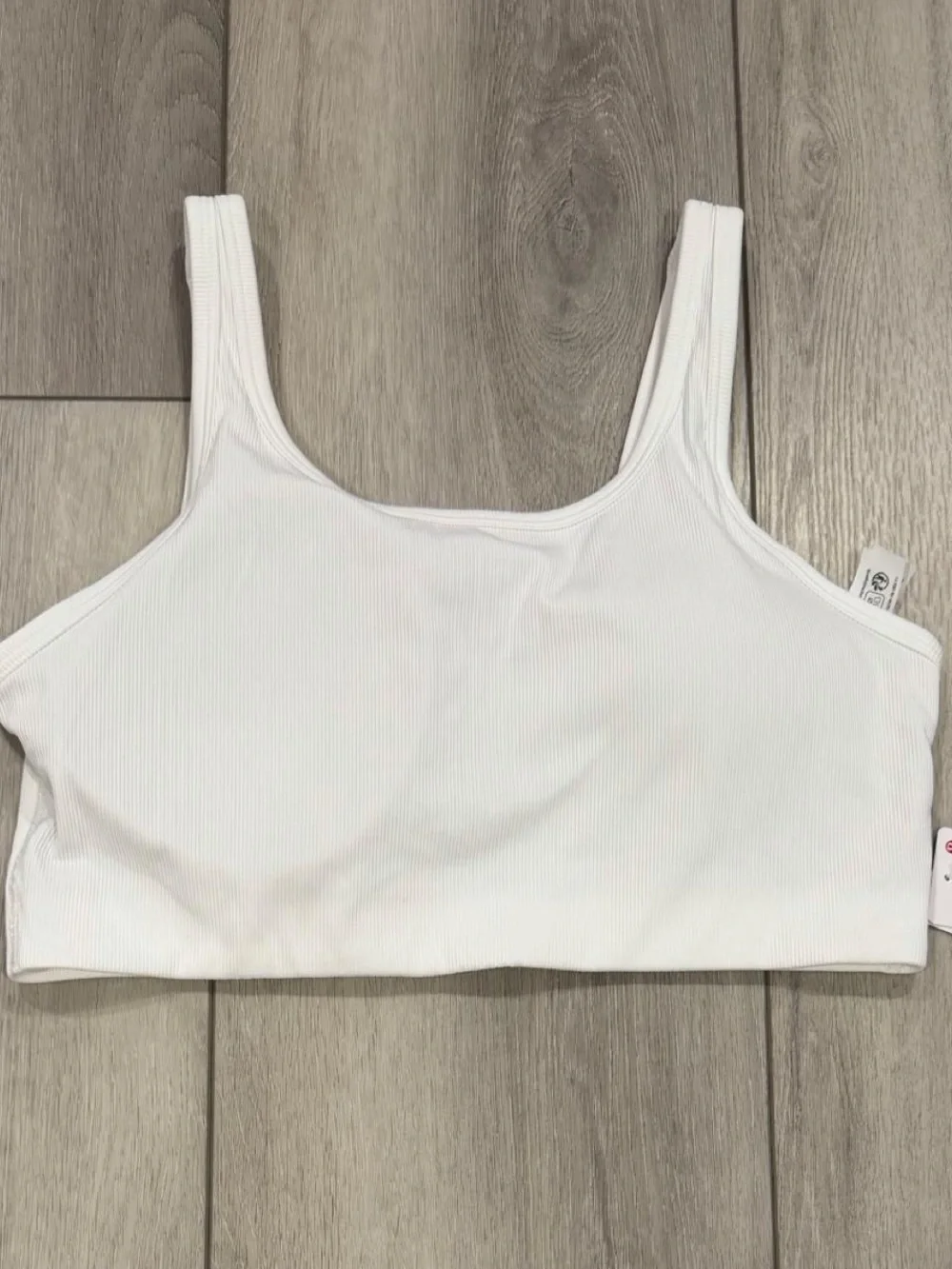 lululemon Nulu Rib Scoop Neck Bra in White. Light Support B/C Cup.